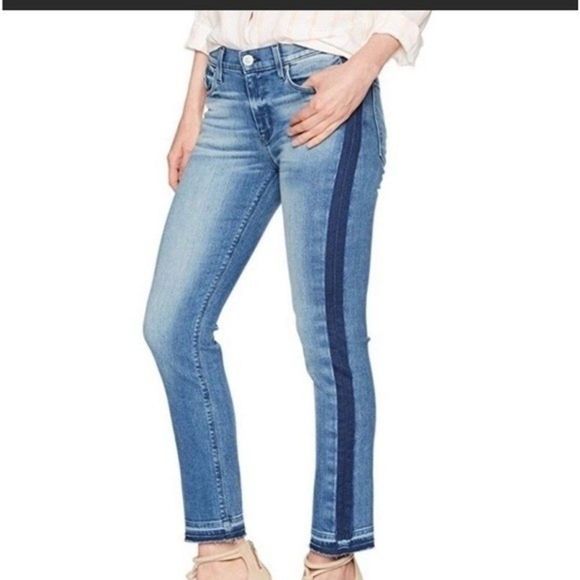 Hudson Tilda Midrise Crop Cigarette Jean with Side Seam Detail Size 27